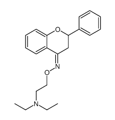 4H-1-Benzopyran-4-one, 2,3-dihydro-2-phenyl-, O-(2-(diethylamino)ethyl )oxime结构式