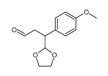 2-[1-(p-methoxyphenyl)-3-oxopropyl]-1,3-dioxolan Structure