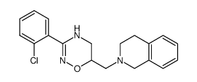 3-(2-chlorophenyl)-6-(1,2,3,4-tetrahydro-2-isoquinolyl)-methyl-5,6-dihydro-4H,1,2,4-oxadiazine结构式