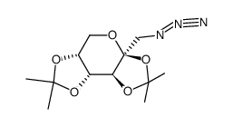 1-azido-1-deoxy-2,3:4,5-di-O-isopropylidene-β-D-fructopyranose结构式