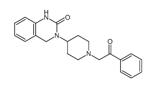 1-benzoylmethyl-4-[3,4-dihydro-2(1H)-quinazolinon-3-yl]-piperidine结构式