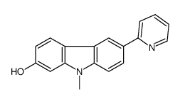 9-methyl-6-pyridin-2-ylcarbazol-2-ol结构式