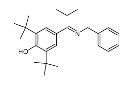 4-(1-(benzylimino)-2-methylpropyl)-2,6-di-tert-butylphenol Structure