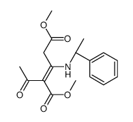 dimethyl (R)-[2-acetyl-3-[(1-phenylethyl)amino]pent-2-enedioate结构式