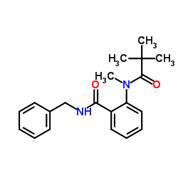 N-Benzyl-2-[(2,2-dimethylpropanoyl)(methyl)amino]benzamide结构式