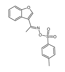 (E)-1-(benzofuran-3-yl)ethan-1-oneO-tosyl oxime结构式