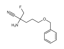 2-amino-2-(fluoromethyl)-5-phenylmethoxypentanenitrile Structure