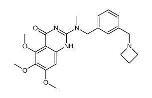 2-[(3-azetidin-1-ylmethyl-benzyl)-methyl-amino]-5,6,7-trimethoxy-1H-quinazolin-4-one结构式