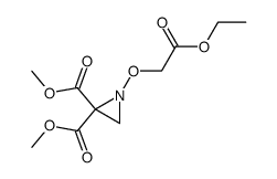 dimethyl 1-(ethoxycarbonylmethoxy)-2,2-aziridinedicarboxylate结构式