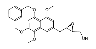 [(2R,3R)-3-(5-Benzyloxy-4,7,8-trimethoxy-naphthalen-2-ylmethyl)-oxiranyl]-methanol结构式
