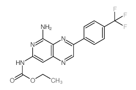 ethyl N-[2-amino-9-[4-(trifluoromethyl)phenyl]-3,7,10-triazabicyclo[4.4.0]deca-1,3,5,7,9-pentaen-4-yl]carbamate结构式