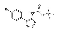 tert-butyl N-[2-(4-bromophenyl)thiophen-3-yl]carbamate结构式