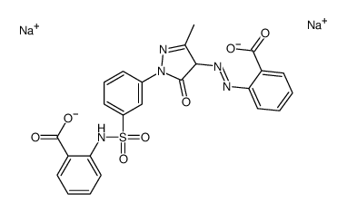 disodium 2-[[1-[3-[[(2-carboxylatophenyl)amino]sulphonyl]phenyl]-4,5-dihydro-3-methyl-5-oxo-1H-pyrazol-4-yl]azo]benzoate picture