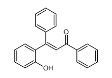 3-(2-hydroxyphenyl)-1,3-diphenylprop-2-en-1-one结构式