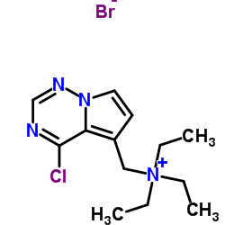 N-((4-chloropyrrolo[1,2-f][1,2,4]triazin-5-yl)Methyl)-N,N-diethylethanaminium structure