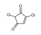 4-Cyclopentene-1,3-dione,2,4-dichloro-结构式