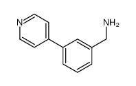 (3-pyridin-4-ylphenyl)methanamine结构式