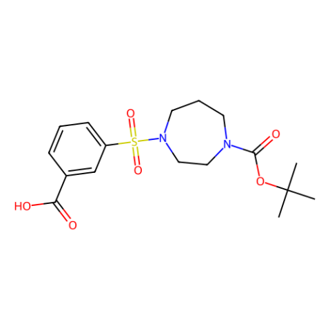 4-(3-羧基-苯磺酰基)-[1,4]二氮杂烷-1-羧酸叔丁酯结构式