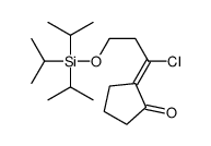2-[1-chloro-3-tri(propan-2-yl)silyloxypropylidene]cyclopentan-1-one Structure