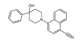 4-(4-hydroxy-4-phenylpiperidin-1-yl)naphthalene-1-carbonitrile结构式