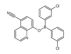 8-bis(3-chlorophenyl)boranyloxyquinoline-5-carbonitrile结构式