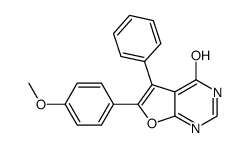 6-(4-methoxy-phenyl)-5-phenyl-furo[2,3-d]pyrimidin-4-ol结构式