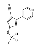 1-[dichloro(fluoro)methyl]sulfanyl-4-pyridin-4-ylpyrrole-3-carbonitrile Structure