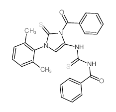 N-[[3-benzoyl-1-(2,6-dimethylphenyl)-2-sulfanylidene-imidazol-4-yl]thiocarbamoyl]benzamide picture