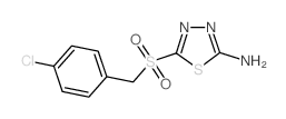 5-(4-氯苄基磺酰基)-1,3,4-噻二唑-2-胺结构式