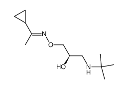 (2R)-O-<3-(tert-butylamino)-2-hydroxypropyl>cyclopropyl methyl ketone oxime Structure