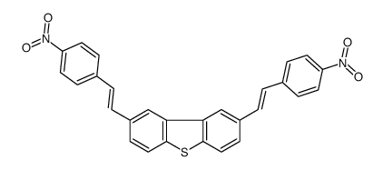 2,8-bis[2-(4-nitrophenyl)ethenyl]dibenzothiophene结构式