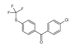 (4-chlorophenyl)-[4-(trifluoromethylsulfanyl)phenyl]methanone Structure