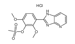 2-(2',4'-Dimethoxy-3'-methanesulfonyloxy-phenyl)-imidazo[4,5-b]pyridine hydrochloride结构式