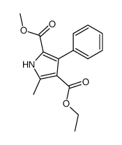 4-ethyl 2-methyl 5-methyl-3-phenyl-1H-pyrrole-2,4-dicarboxylate结构式