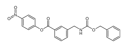 p-nitrophenyl 3-<(benzyloxycarbonyl)aminomethyl>benzoate Structure