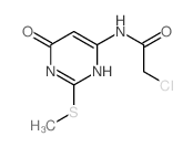 2-chloro-N-(2-methylsulfanyl-6-oxo-3H-pyrimidin-4-yl)acetamide结构式