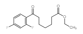 ethyl 7-(2,4-difluorophenyl)-7-oxoheptanoate结构式