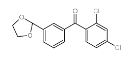 2,4-DICHLORO-3'-(1,3-DIOXOLAN-2-YL)BENZOPHENONE Structure