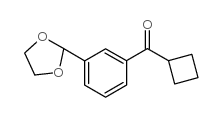 CYCLOBUTYL 3-(1,3-DIOXOLAN-2-YL)PHENYL KETONE结构式