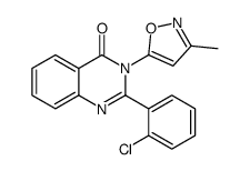 2-(2-chlorophenyl)-3-(3-methyl-1,2-oxazol-5-yl)quinazolin-4-one结构式