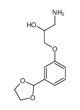 1-amino-3-[3-(1,3-dioxolan-2-yl)phenoxy]propan-2-ol结构式