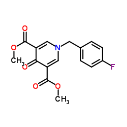 Dimethyl 1-(4-fluorobenzyl)-4-oxo-1,4-dihydro-3,5-pyridinedicarboxylate Structure