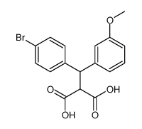 2-[(4-bromophenyl)-(3-methoxyphenyl)methyl]propanedioic acid Structure