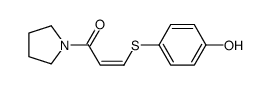 3-(4-hydroxyphenyl)sulfanyl-1-pyrrolidin-1-ylprop-2-en-1-one结构式