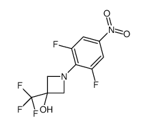 1-(2,6-difluoro-4-nitrophenyl)-3-(trifluoromethyl)azetidin-3-ol结构式