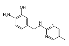 2-amino-5-[[(5-methylpyrimidin-2-yl)amino]methyl]phenol结构式