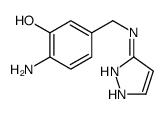 2-amino-5-[(1H-pyrazol-5-ylamino)methyl]phenol结构式