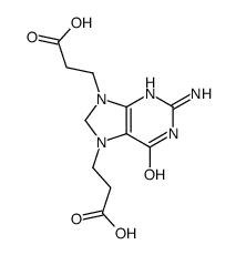 7,9-bis(2-carboxyethyl)guanine结构式