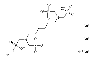 pentasodium trihydrogen [hexane-1,6-diylbis[nitrilobis(methylene)]]tetrakisphosphonate结构式