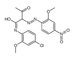 N-(4-chloro-2-methoxyphenyl)-2-[(2-methoxy-4-nitrophenyl)azo]-3-oxobutyramide Structure